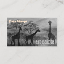 Pintora de Artista Moderna da cinza Giraffe Elefan