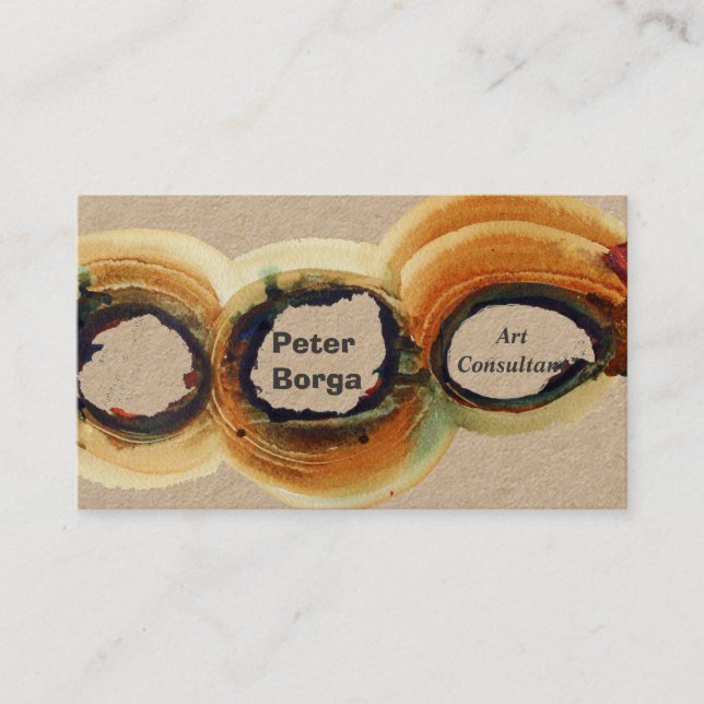 Cartão De Visita Pintores dos artistas abstratos da aguarela   da (Frente)