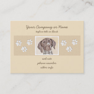 Cartão De Visita Pintura alemão do ponteiro de cabelos curtos -