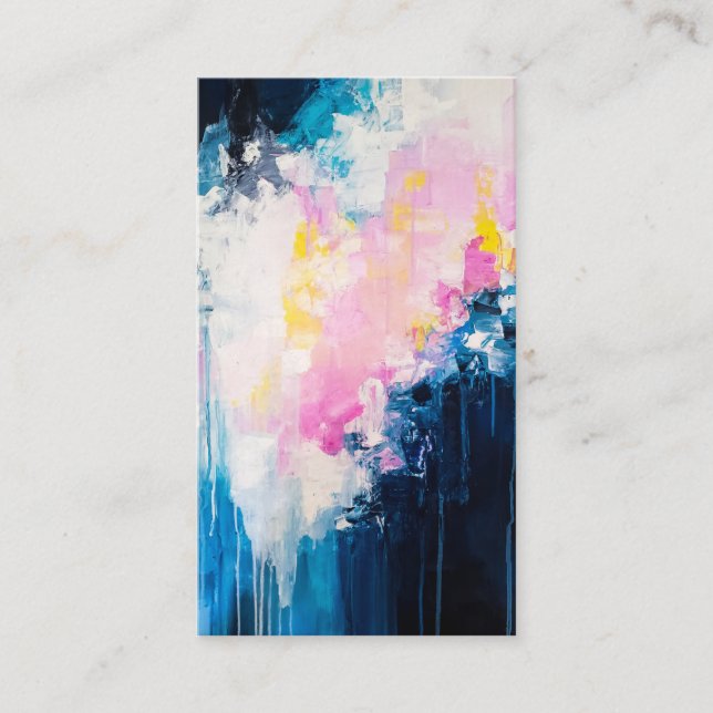 Cartão De Visita Pintura artística com ícone de mídia (Frente)
