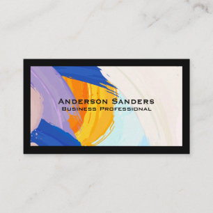 Cartão De Visita Pintura Artística Traça Fundo