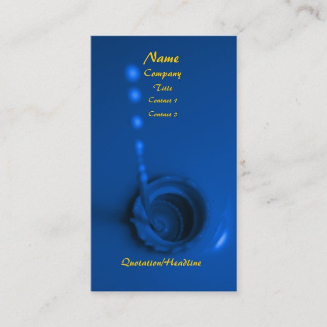 Cartão De Visita Pintura azul (Frente)