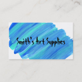 Cartão De Visita Pintura azul feita sob encomenda loja listada da