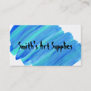 Cartão De Visita Pintura azul feita sob encomenda loja listada da