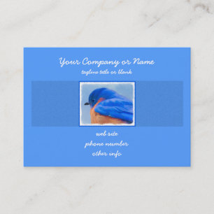 Cartão De Visita Pintura Bluebird - Arte Original para Pássaros