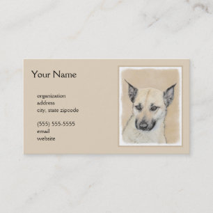 Cartão De Visita Pintura Chinook (Orelhas Apontadas) - Arte Canina 