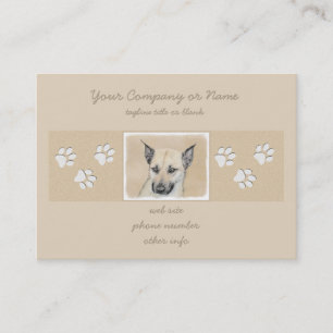 Cartão De Visita Pintura Chinook (Orelhas) - Arte Original para Cã