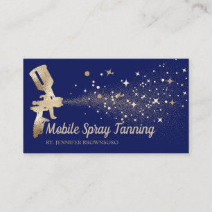 Cartão De Visita Pintura Corporal Móvel Navy Star Gold Spray Tan Có