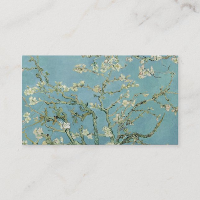 Cartão De Visita Pintura de Almond Blossoms por Van Gogh (Frente)