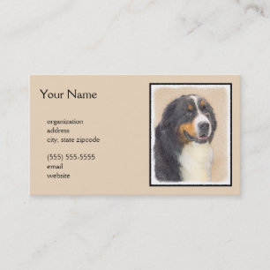 Cartão De Visita Pintura de Cachorro de Montanha Bernese - Arte Ori