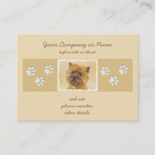 Cartão De Visita Pintura de Cairn Terrier - Arte de Cachorro Origin