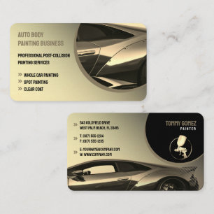 Cartão De Visita Pintura de corpo automático Moderno profissional