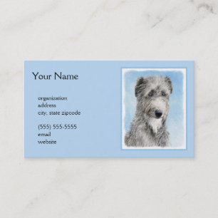Cartão De Visita Pintura de Deerhound Escocês - Ar Cachorro Origin