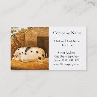 Cartão De Visita Pintura De Fazendas De Porco Vintage