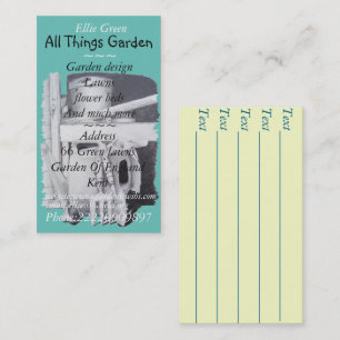 Cartão De Visita pintura de ferramentas de jardim para design de ja