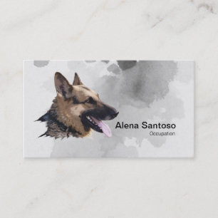 Cartão De Visita Pintura de german shepherd