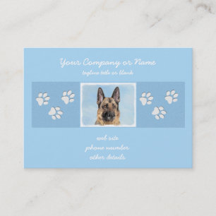 Cartão De Visita Pintura de german shepherd - Arte de Cachorro Orig