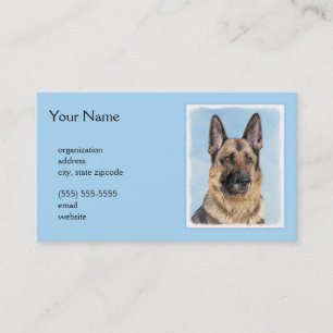 Cartão De Visita Pintura de german shepherd - Arte de Cachorro Orig