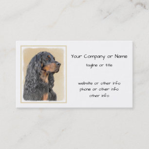 Cartão De Visita Pintura de Gordon Setter - Arte de Cachorro Origin