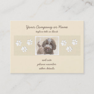 Cartão De Visita Pintura De Lagotto Romagnolo - Arte De Cão Origin