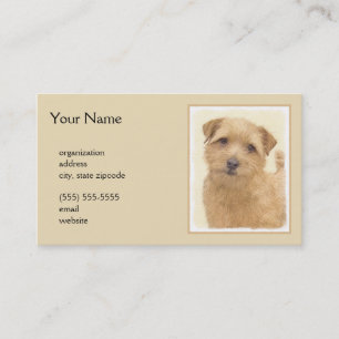 Cartão De Visita Pintura de Norfolk Terrier - Arte de Cachorro Orig