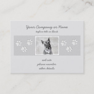 Cartão De Visita Pintura de Schnauzer (Giant) - Arte Canina