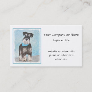 Cartão De Visita Pintura de Schnauzer (Miniatura) - Cachorro Origin