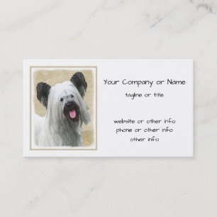 Cartão De Visita Pintura de Skye Terrier - Arte de Cachorro Origina