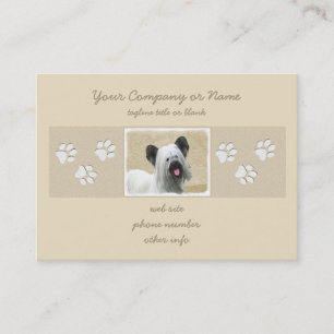 Cartão De Visita Pintura de Skye Terrier - arte original bonito do