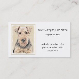 Cartão De Visita Pintura de Welsh Terrier - Arte de Cachorro Origin