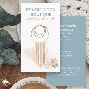 Cartão De Visita Pintura em aquarela Boho de parede com macrame