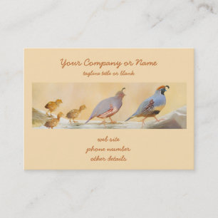 Cartão De Visita Pintura em Quail de Gambrel — Arte original sobr