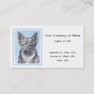 Cartão De Visita Pintura em Vallhund, na Suécia - Arte Cachorro Ori