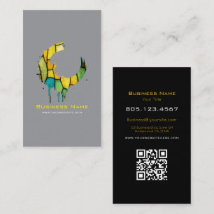 Cartão De Visita Pintura em Vidro Estampado com Design de Redemoinh