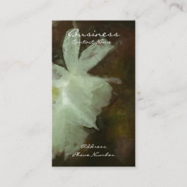 Cartão De Visita Pintura Floral Impressionante de Espírito Branco