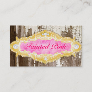 Cartão De Visita Pintura lascada rosa Tainted GC