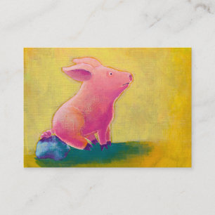 Cartão De Visita Pintura original bonito de assento da arte do