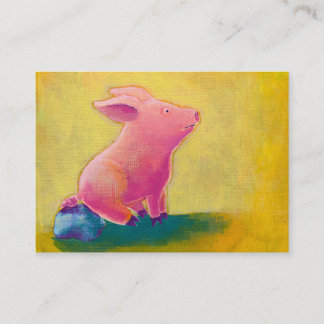 Cartão De Visita Pintura original bonito de assento da arte do