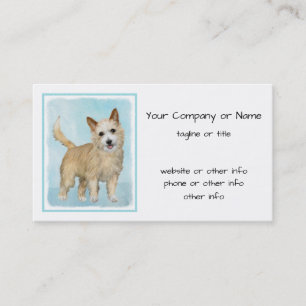 Cartão De Visita Pintura Portuguesa do Podengo Pequeno - Arte Origi