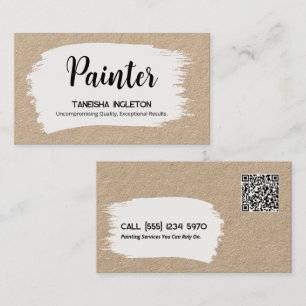 Cartão De Visita Pintura QR Personalizado