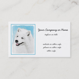 Cartão De Visita Pintura Samoyed - Arte Cachorosa Original