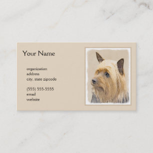 Cartão De Visita Pintura Silky Terrier - Arte Cachorro Original Cac