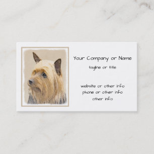 Cartão De Visita Pintura Silky Terrier - Arte Cachorro Original Cac
