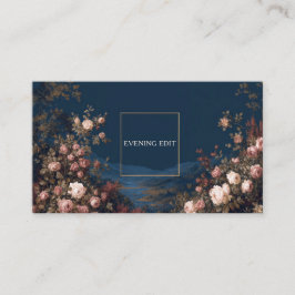Cartão De Visita Pintura Vintage Floral Sombria Conto de Fadas Góti