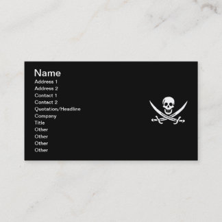 Cartão De Visita pirata-jack-rackham