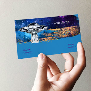 Cartão De Visita Pires voadores na galáxia artística