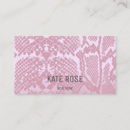 Cartão De Visita Pireto Monocromático Contemporâneo Rosa