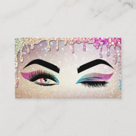 Cartão De Visita Piscar os olhos de artista de maquilhagem Lashes h