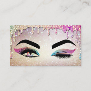 Cartão De Visita Piscar os olhos de artista de maquilhagem Lashes h