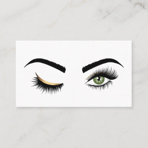 Cartão De Visita Piscar os olhos Eye Makeup artista Green Eyes Lash
